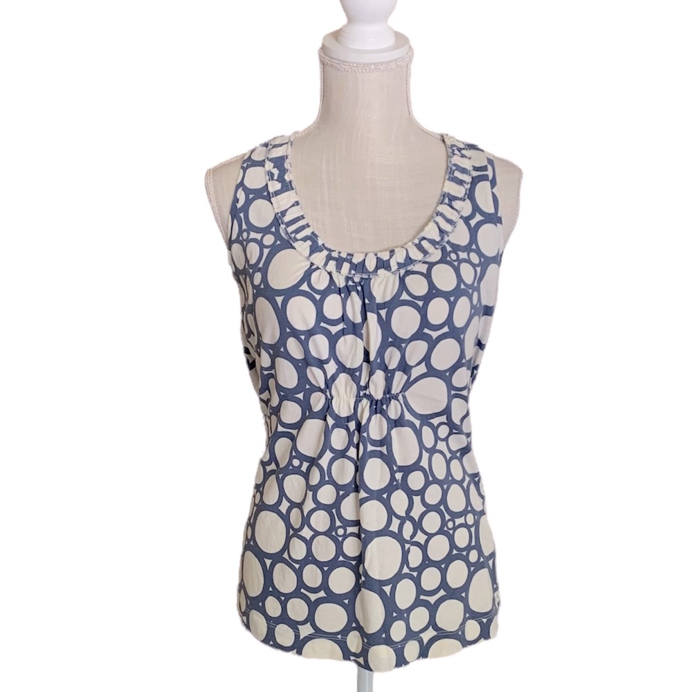 Boden Circles Pleated Sleeveless Tank